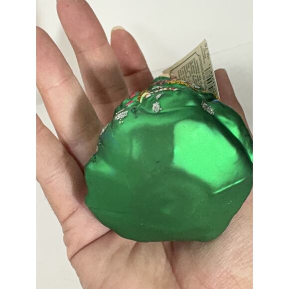 Old World Christmas Traditional Decorated Christmas Tree Glitter Glass Ornament - Picture 4 of 4